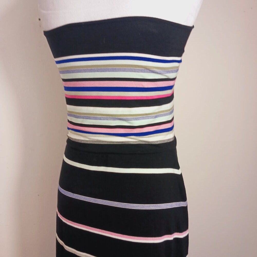 White House Black Market Striped Convertible Maxi Midi Tube Dress / Skirt SZ MED - Picture 7 of 15